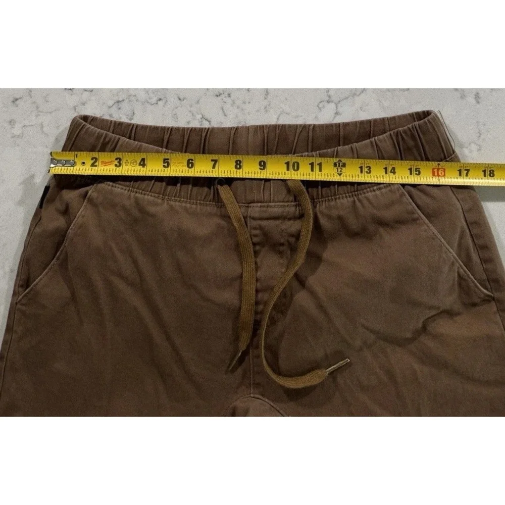 Ring of Fire Mens Jogger Pants Large Brown Elastic Waist Stretch RYB0032